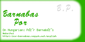 barnabas por business card